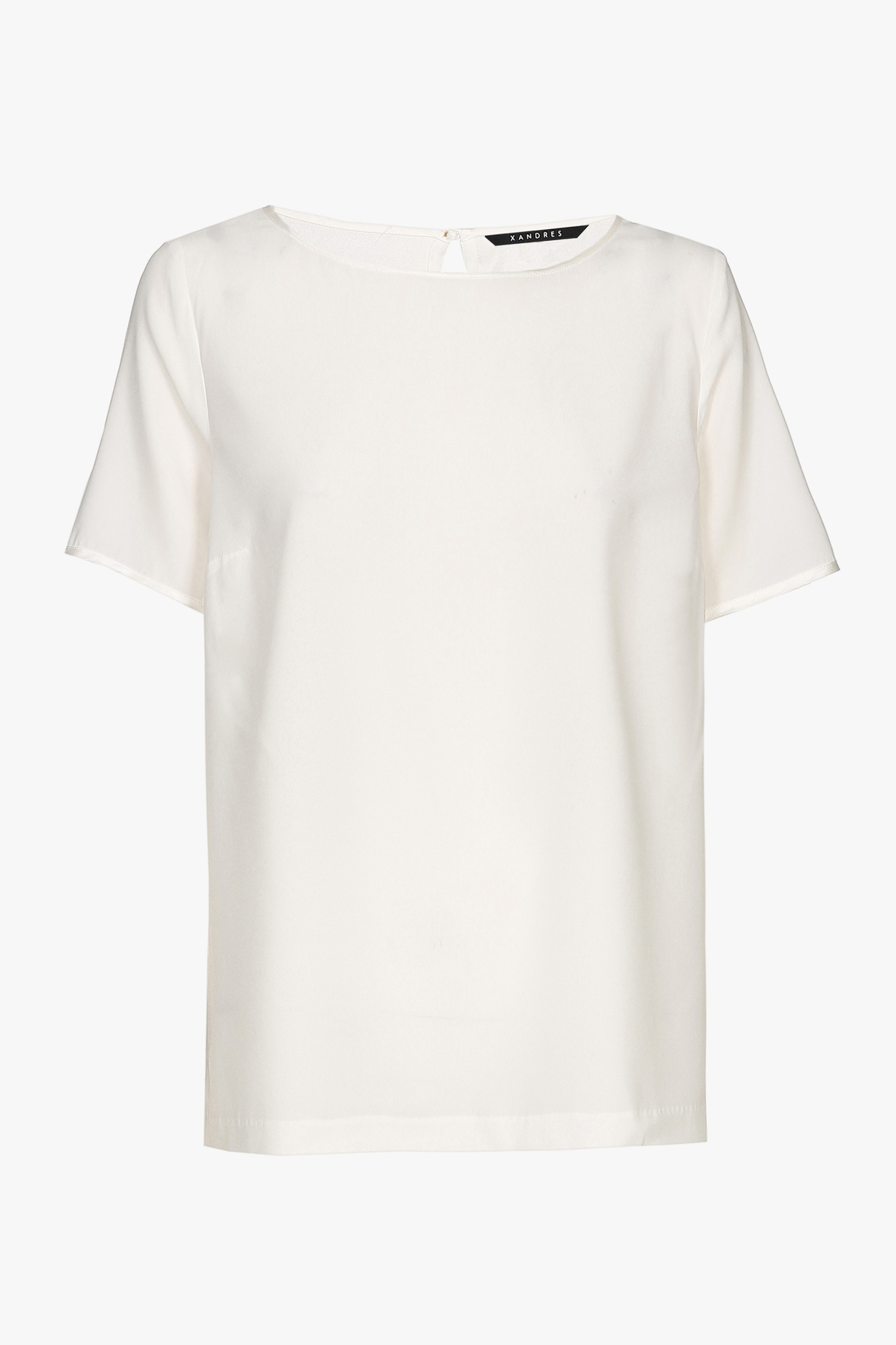 Onschuldig tarief aanwijzing Wit zijden T-shirt met korte mouwen - Xandres