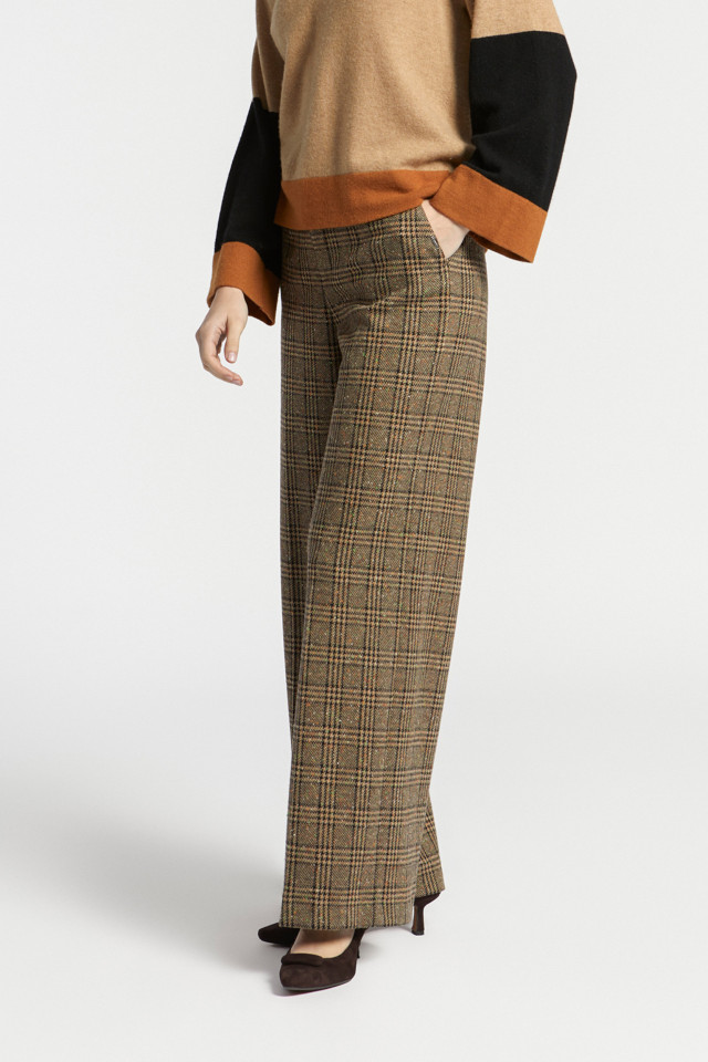 Knitted multicolour trousers