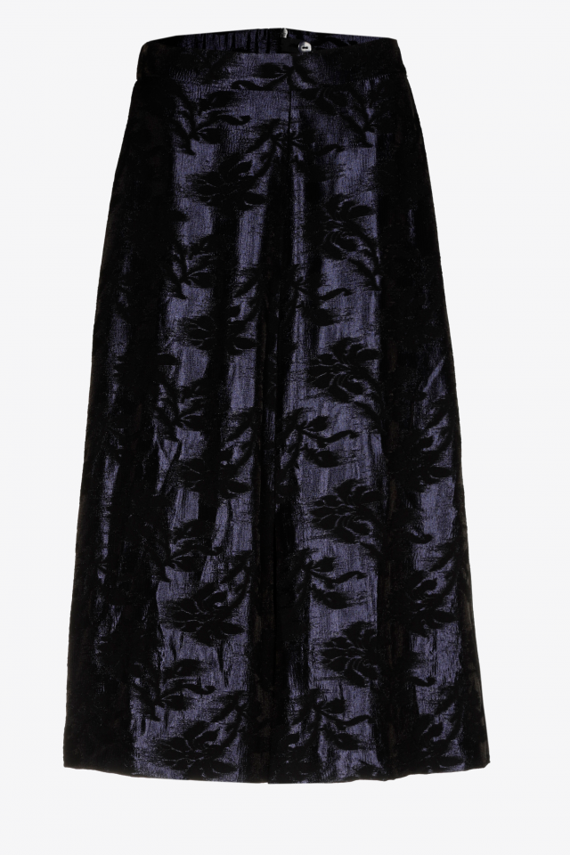 Jacquard skirt with floral print
