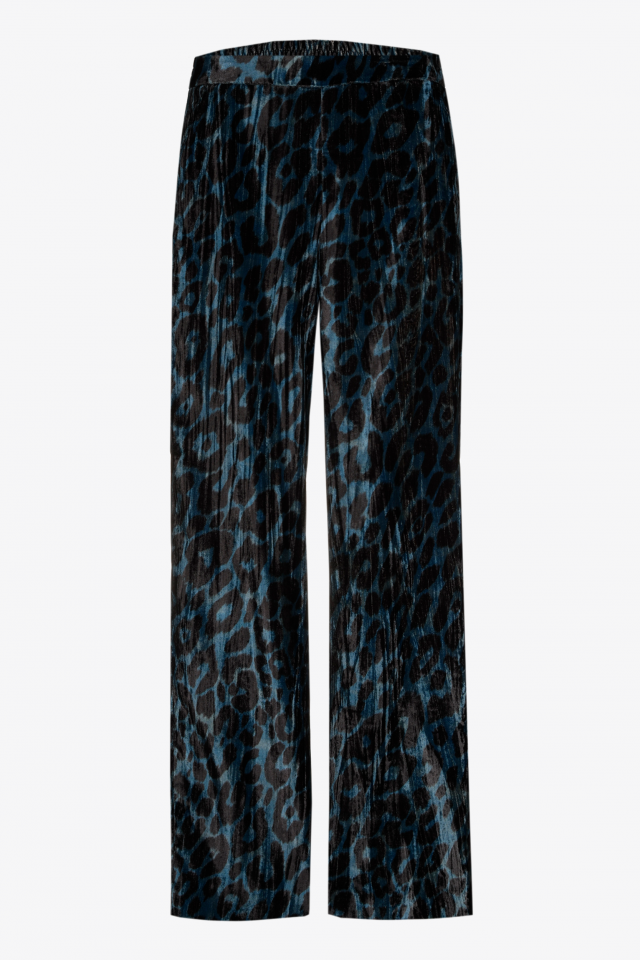 Trousers with leopard print