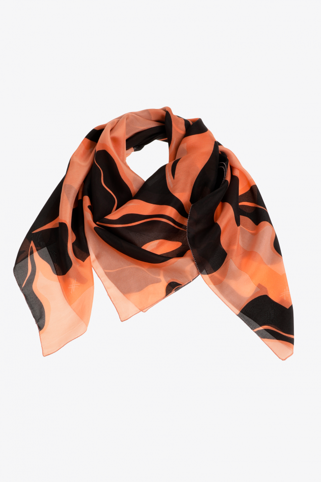 Silk scarf with a floral print